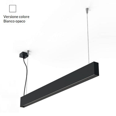 Lampada a sospensione biemissione 32,4W down 60W up 230V 3000K bianco.